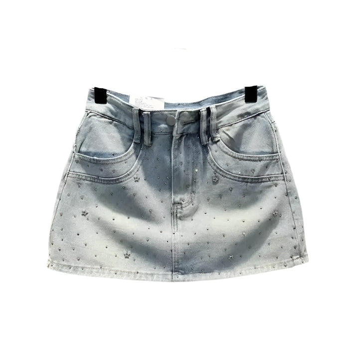 Speckled Denim Skirt-Modern Baby Las Vegas
