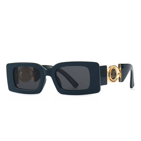 Square Frame Gold Accent Sunglasses-Modern Baby Las Vegas