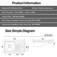Load image into Gallery viewer, Hidden Rinser Kitchen Sink
