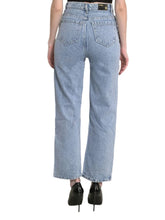 Load image into Gallery viewer, Swirl Crystal Straight Leg Denim Jeans
