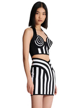 Load image into Gallery viewer, Striped Circle Bralette Skirt Set
