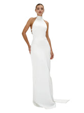 Load image into Gallery viewer, Backless Pearl Draped Dress
