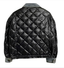 Load image into Gallery viewer, Denim Patch Pocket Quilted Coat
