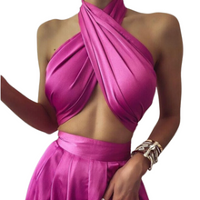 Load image into Gallery viewer, Satin Cross Jumpsuit
