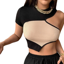 Load image into Gallery viewer, Ribbed Patch Crop Top
