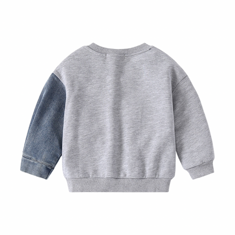 Denim Pocket Patch Sweatshirt-Modern Baby Las Vegas