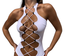 Load image into Gallery viewer, Bandage Hollow Out Cross Swimsuit | Modern Baby Las Vegas
