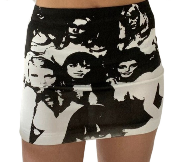 punk portrait skirt- modern baby las vegas