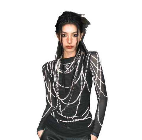 Smoke Pearl Drip Top-Modern Baby Las Vegas