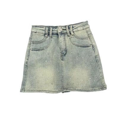 Speckled Denim Skirt