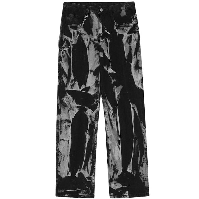 Black Tie-Dye Print Denim Jeans | Modern Baby Las Vegas