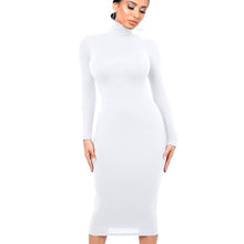 Load image into Gallery viewer, Turtleneck Pencil Maxi Dress
