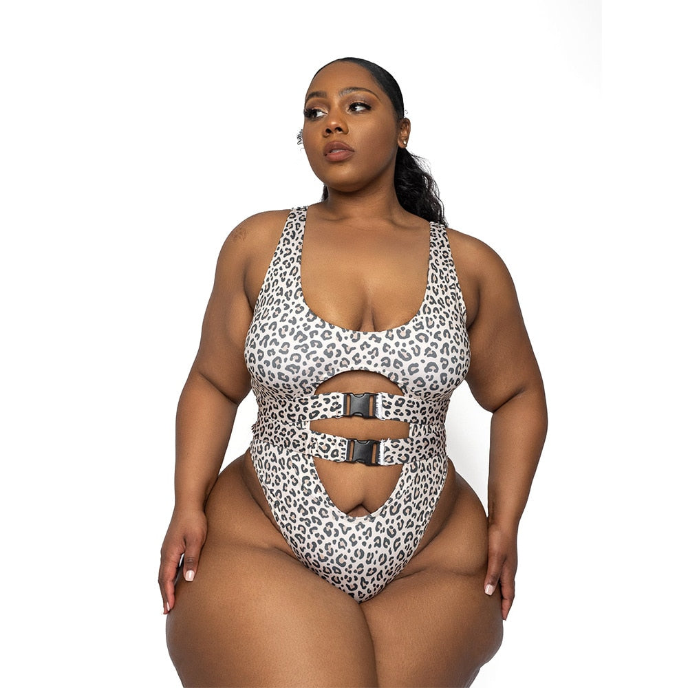 Hollow Out Buckle Swimsuit