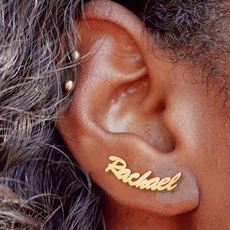 custom name earrings
