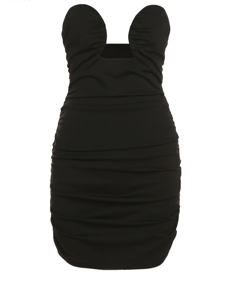 Ruched Hollow Out Dress