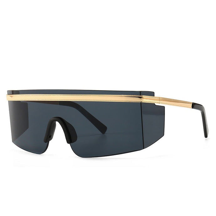 single gold line goggle sunglasses