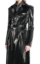 Load image into Gallery viewer, patent leather trench coat
