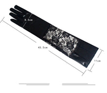 Load image into Gallery viewer, Punk Black Leather Lace Gloves - Modern Baby Las Vegas 
