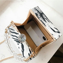 Load image into Gallery viewer, Zebra Print Leather Box Handbag
