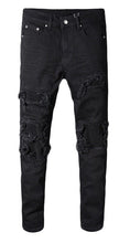 Load image into Gallery viewer, lack Patch Stretch Denim Jeans- Modern Baby Las Vegas
