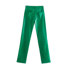 Load image into Gallery viewer, green leather pants
