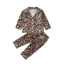 Load image into Gallery viewer, leopard satin pajamas
