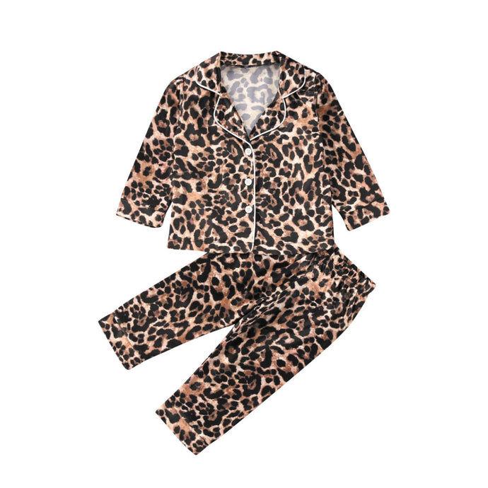 leopard satin pajamas