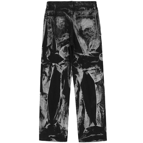 Black Tie-Dye Print Denim Jeans-Modern Baby Las Vegas