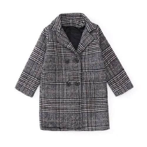 Long Plaid Blazer Jacket-Modern Baby Las Vegas