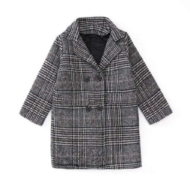 Long Plaid Blazer Jacket-Modern Baby Las Vegas