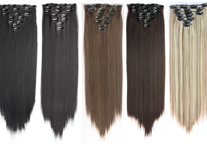 7 Piece Synthetic Clip-In Hair Extension Set | Modern Baby Las Vegas