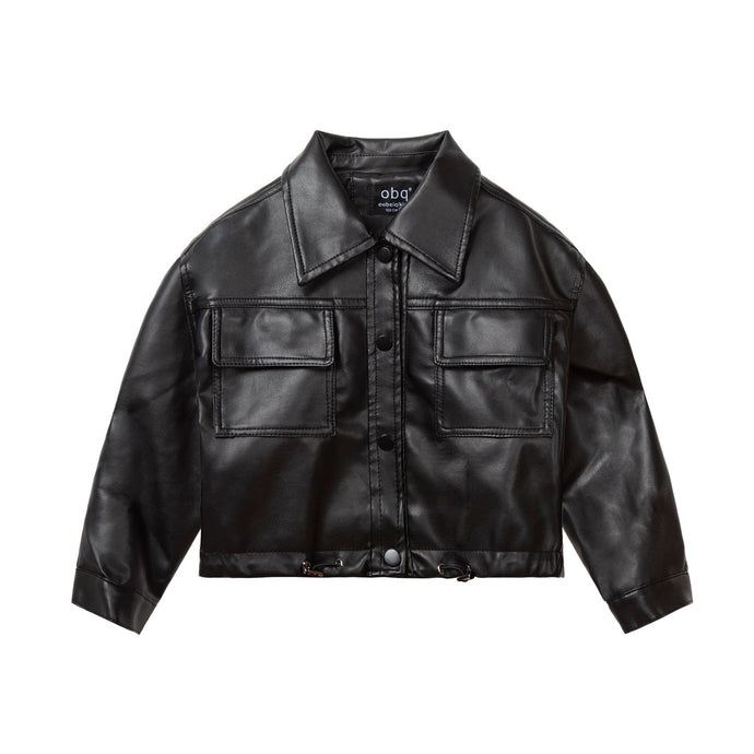 black leather pocket jacket- modern baby las vegas