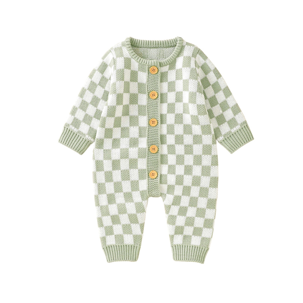 Knit Checker Jumpsuit