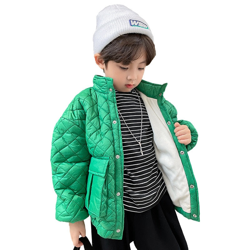 Green Quilted Pocket Jacket