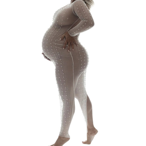 Mesh Pearl Dress-Modern Baby Las Vegas