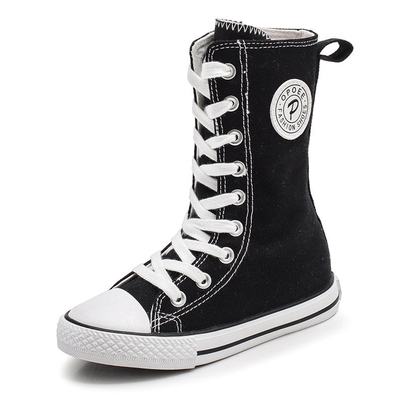 High-Top Canvas Sneakers