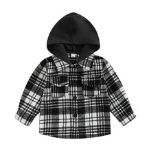 Load image into Gallery viewer, thick hooded plaid top
