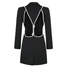 Load image into Gallery viewer, Crystal Rope Backless Blazer Dress

