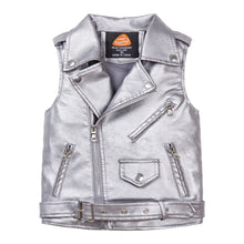 Load image into Gallery viewer, zipper leather vest- Modern  baby las vegas
