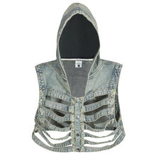 Load image into Gallery viewer, Hollow Out Denim Vest
