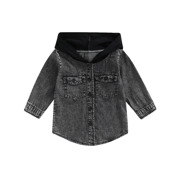 Patch Denim Hoodie - Modern Baby Las Vegas 