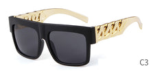 Load image into Gallery viewer, Square Black Gold Link Sunglasses - Modern Baby Las Vegas 
