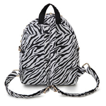 Load image into Gallery viewer, Zebra Print Studded Backpack
