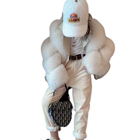 Motorcycle Faux Fur Coat-Modern Baby Las Vegas