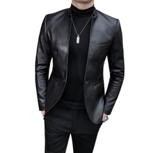 Load image into Gallery viewer, Casual Slim Leather Jacket - Modern Baby Las Vegas 
