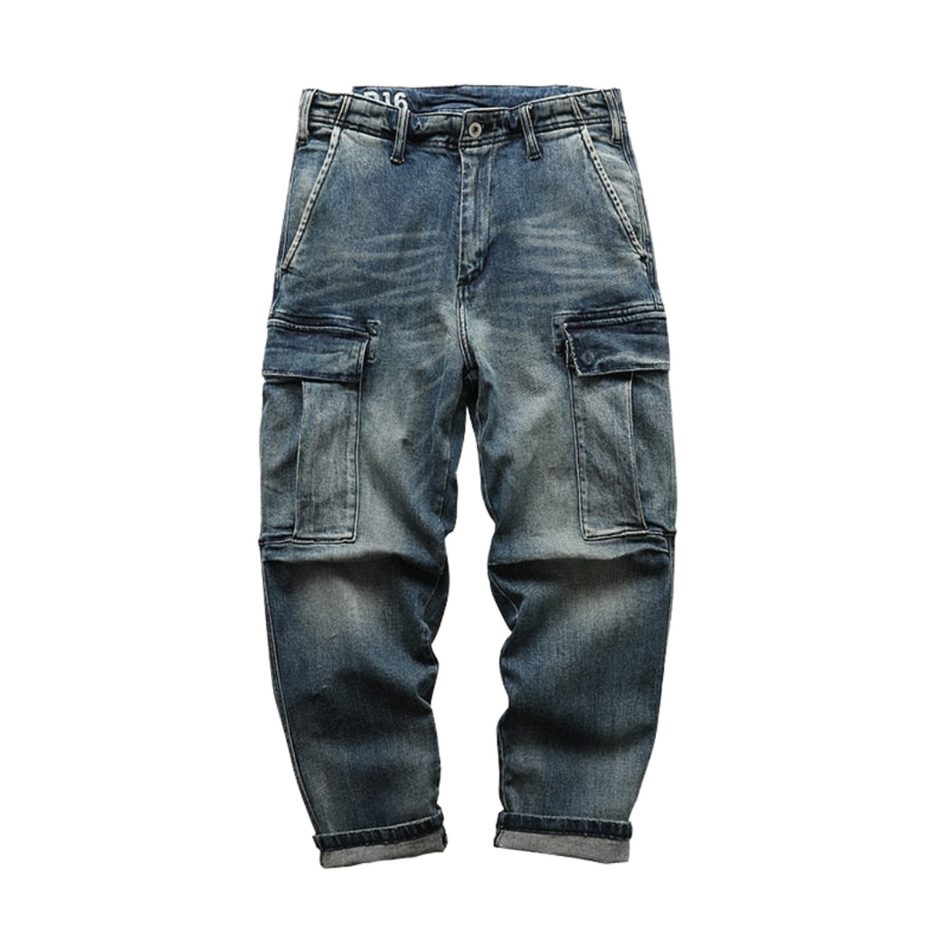 Vintage Denim Large Pocket Jeans