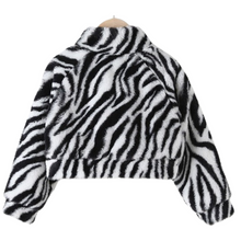 Load image into Gallery viewer, Fur Zebra Jacket - Modern Baby Las Vegas 
