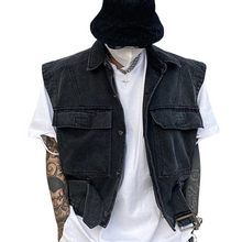 Load image into Gallery viewer, Cargo Pocket Denim Vest
