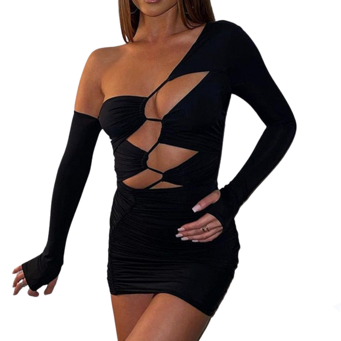 Hollow Out  Bandage Mini Dress - Modern Baby Las Vegas 