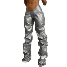 Load image into Gallery viewer, Metallic Leather Y2K Pants - Modern Baby Las Vegas 
